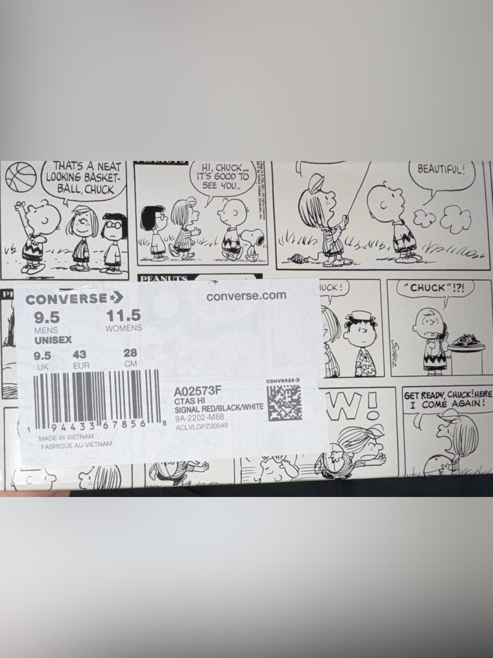 Converse x Peanuts Limited Edition Chuck Taylor High Top Sneakers - Picture 13 of 16